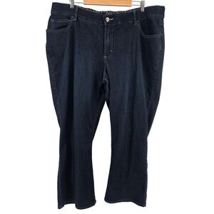 Riders by Lee Midrise Bootcut Jeans Women 24W Petite Dark Wash Denim Pants